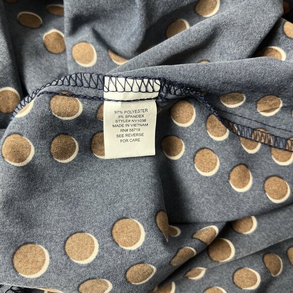 Ny Collection Women's 1X Size 3/4 Roll Tab Sleeve Shirtdress, Navy, NWT - Picture 7 of 8